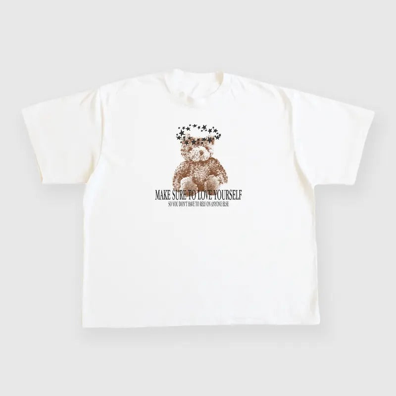Make Sure To Love Yourself Custom Printed White T-Shirt Hoodie, Sweatshirt | UrbanDripWear.com
