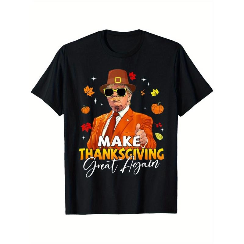 Make Thanksgiving Great Again Autumn Fall Leaves Trump Funny T-Shirt made in usa Hoodie, Sweatshirt | UrbanDripWear.com