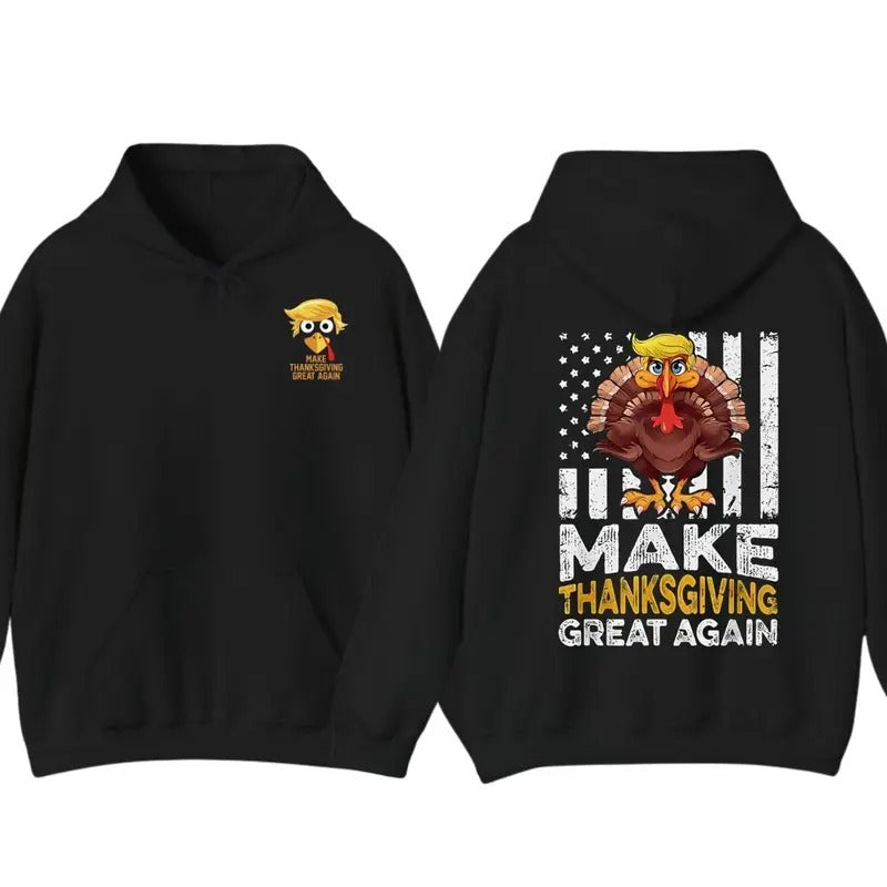 Make Thanksgiving Great Again Shirt Gift Funny Turkey Trummp T-Shirt, Hoodie Trendy Sweatshirt | UrbanDripWear.com