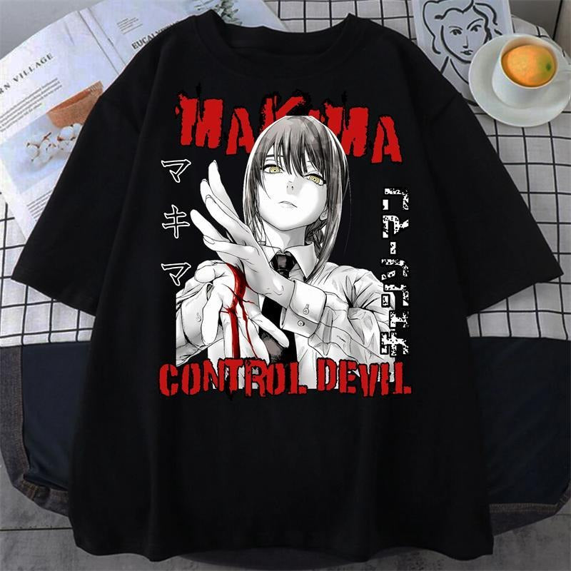 Makima Control Devi Tee | Chainsaw man Anime Tshirt Sweatshirt, Hoodie, Comfort Colors | UrbanDripWear.com