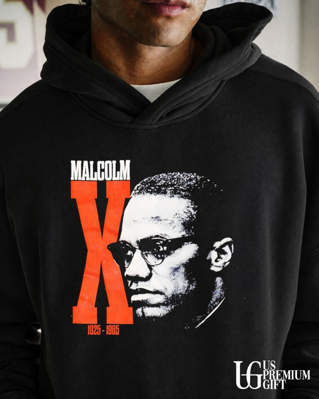 Malcolm X Memorial big head shirt