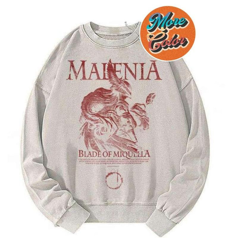 Malenia Sweatshirt, Elden Ring Anime Vintage Shirts, Cotton Unisex Sweatshirt, Crew Neck, Size S- 3XL, Menswear Top,...