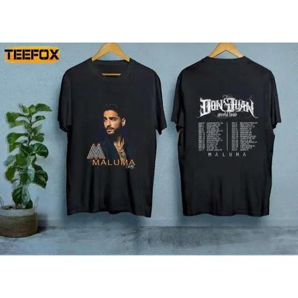 Maluma Don Juan Tour Dates Short-Sleeve T-Shirt Hoodie, Sweatshirt | UrbanDripWear.com