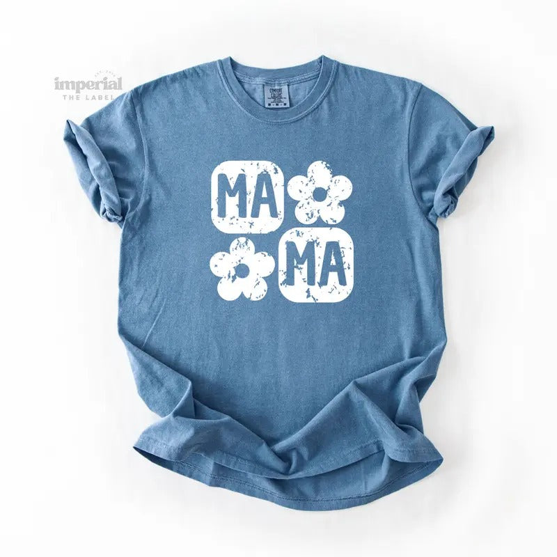 Mama Comfort Colors T-Shirt, Vintage Graphic Tee, Garment-Dyed Cotton, Unisex Relaxed Fit, Casual Aesthetic...