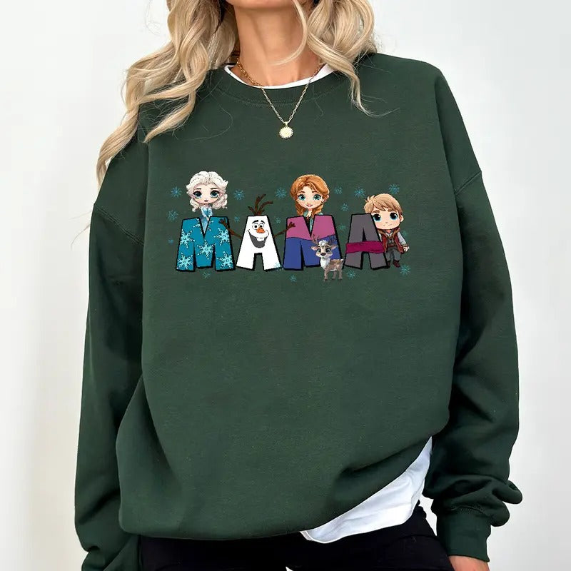 Mama Fro-zen Sweatshirt, Hoodie, Mothers Day Shirt | UrbanDripWear.com