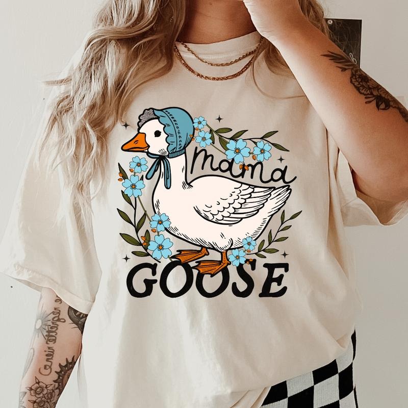 Mama Goose Shirt ~ Unisex Apparel Relaxed Fit Printed In The USA Clothing Womenswear Casual Comfort Cotton Top Athletic...