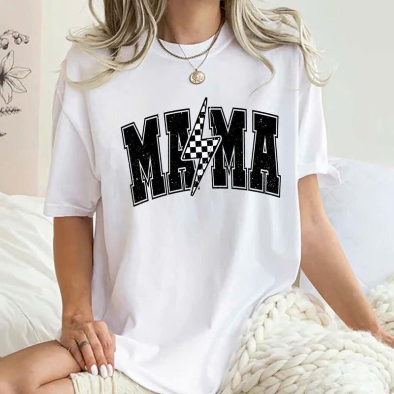 Mama Lightning Bolt T-shirt, Mama Tee, Mama Shirt, Mom Life T-shirt, Retro Mama Tee, Mama Sublimation Shirt, Sublimation...