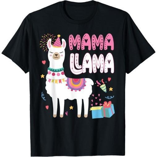 Mama Llama Mom Of The Birthday Llama Birthday Theme T-Shirt Made in USA Hoodie, Sweatshirt | UrbanDripWear.com