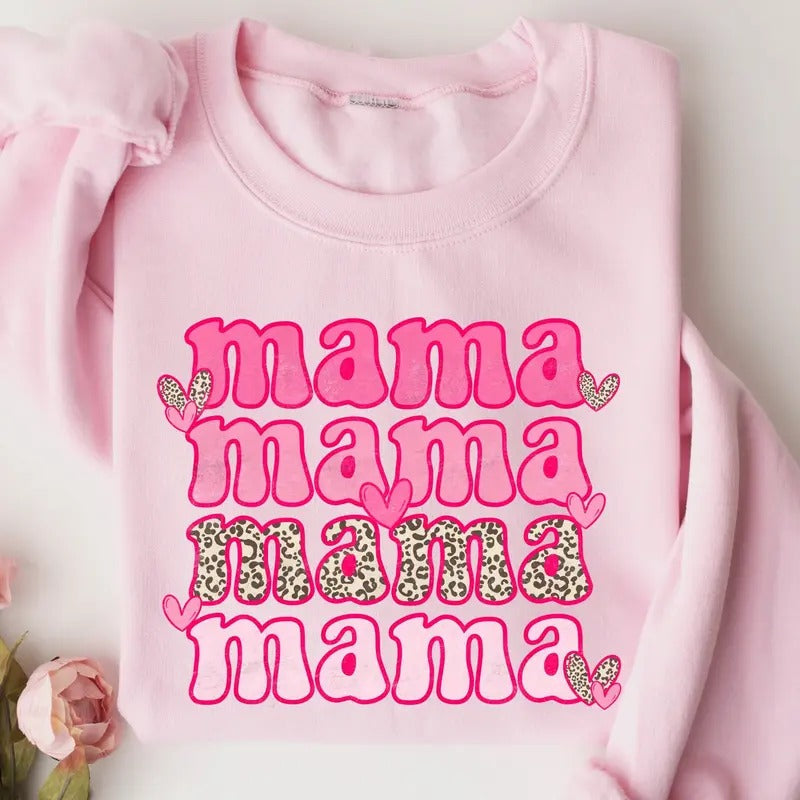 Mama Sweatshirt - Cozy Love Gift for Mom, Mother's Day Crewneck for Women T-Shirts, Hoodie | UrbanDripWear.com