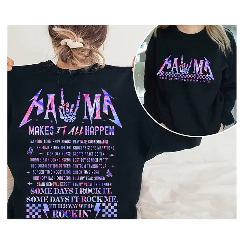 Mama The Motherhood Tour shirt, Some Days I Rock It shirt,  Mama Lighting Bold Hoodie, Sweatshirt | UrbanDripWear.com