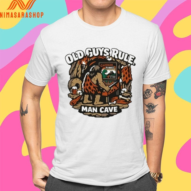 Man Cave Chocolate Old Guys Rule Shed Shirts