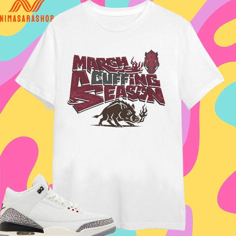 March Is Cuffing Season Arkansas Razorbacks Men’s Basketball 2026 Shirts