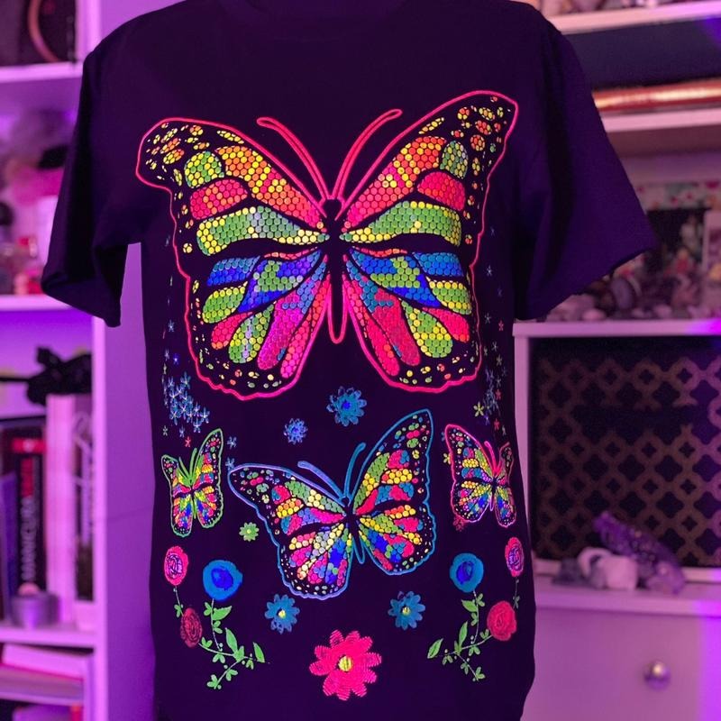 Mariposa monarca T-shirt Cotton Black Casual Hoodie, Sweatshirt | UrbanDripWear.com