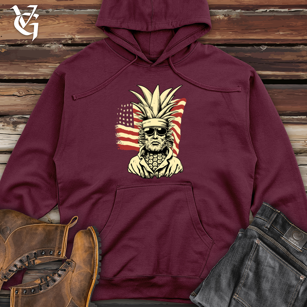Vintage Army Pineapple Midweight Hooded Sweatshirt