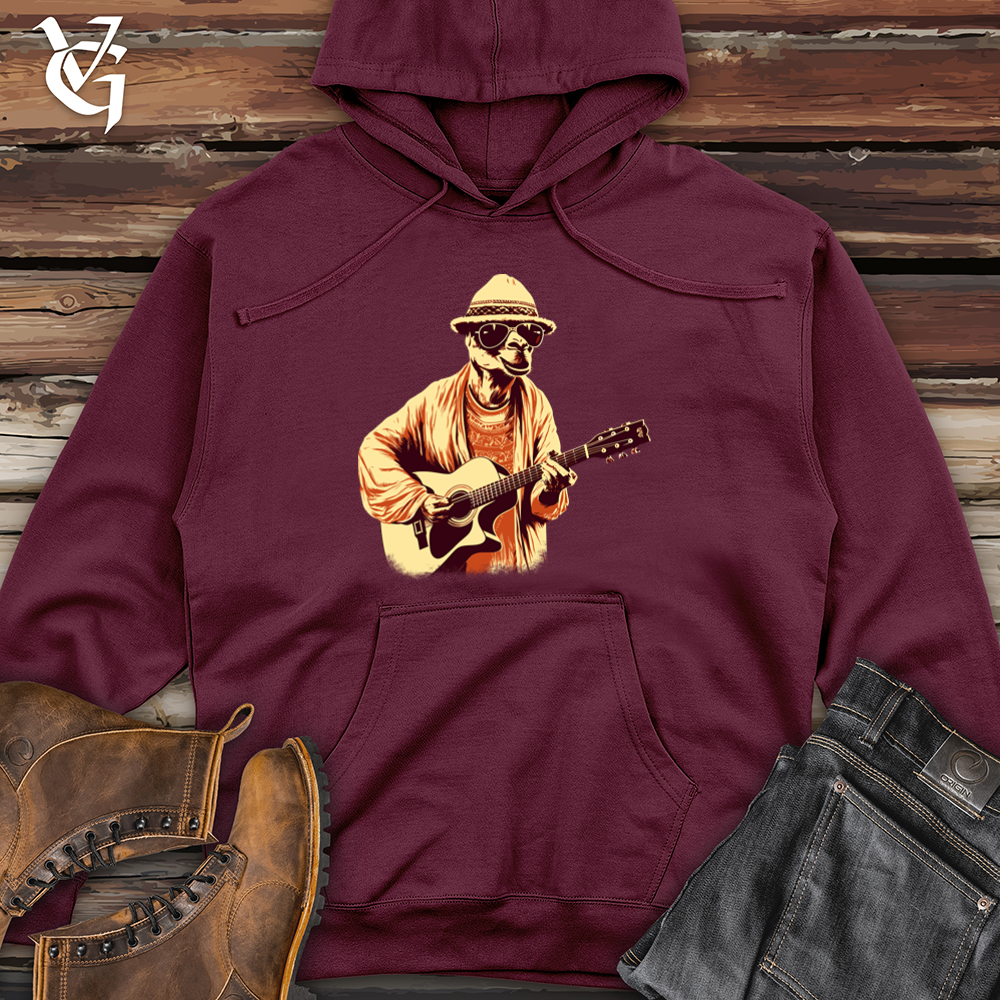 Camel Desert Melody Guitar Groove Midweight Hooded Sweatshirt