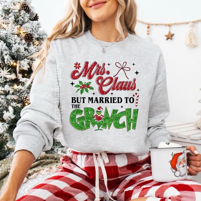 Married to the G Sweatshirt | Christmas Sweatshirt T-Shirts, Hoodie | UrbanDripWear.com
