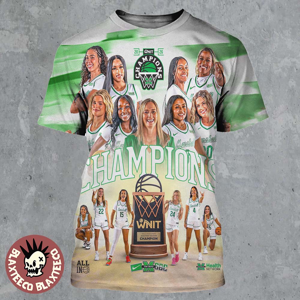 Marshall Thundering Herd Women’s Basketball 2026 WNIT Champions All Over Print Shirt