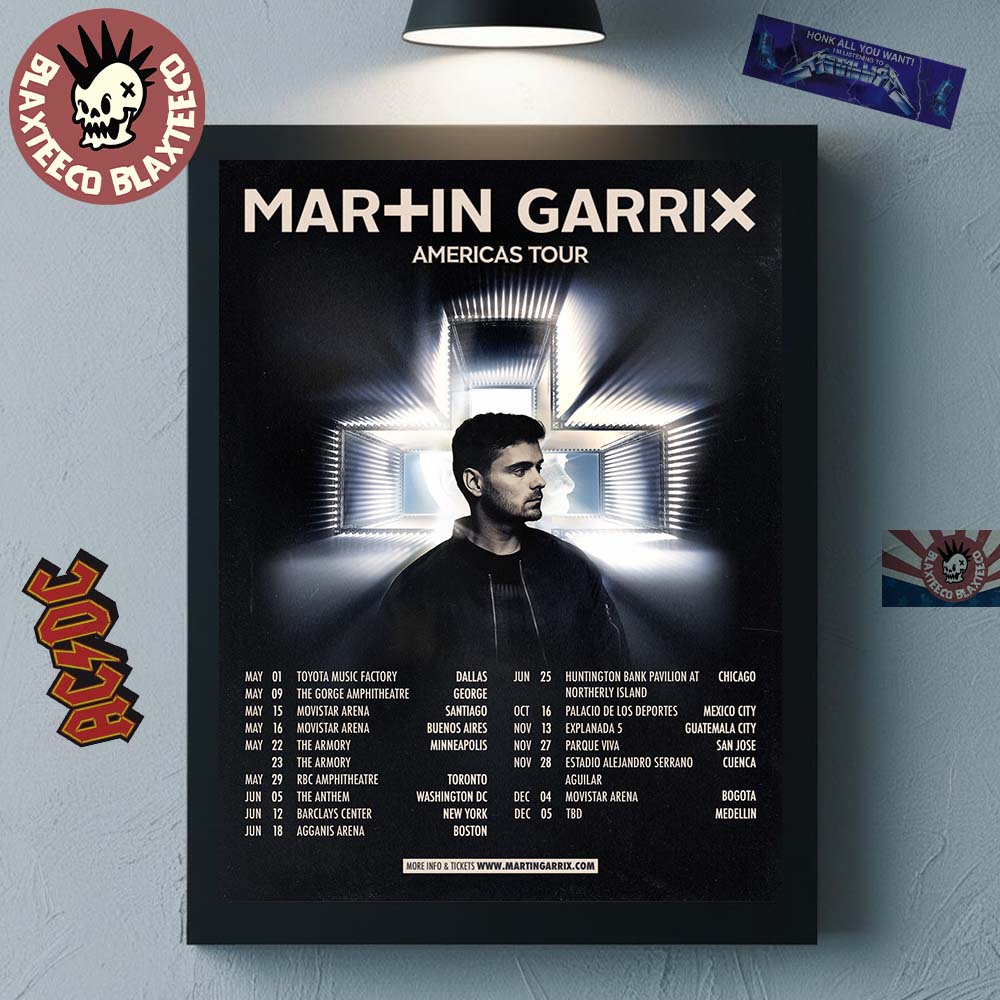 Martin Garrix Americas Tour 2026 City Dates Home Decor Poster Canvas