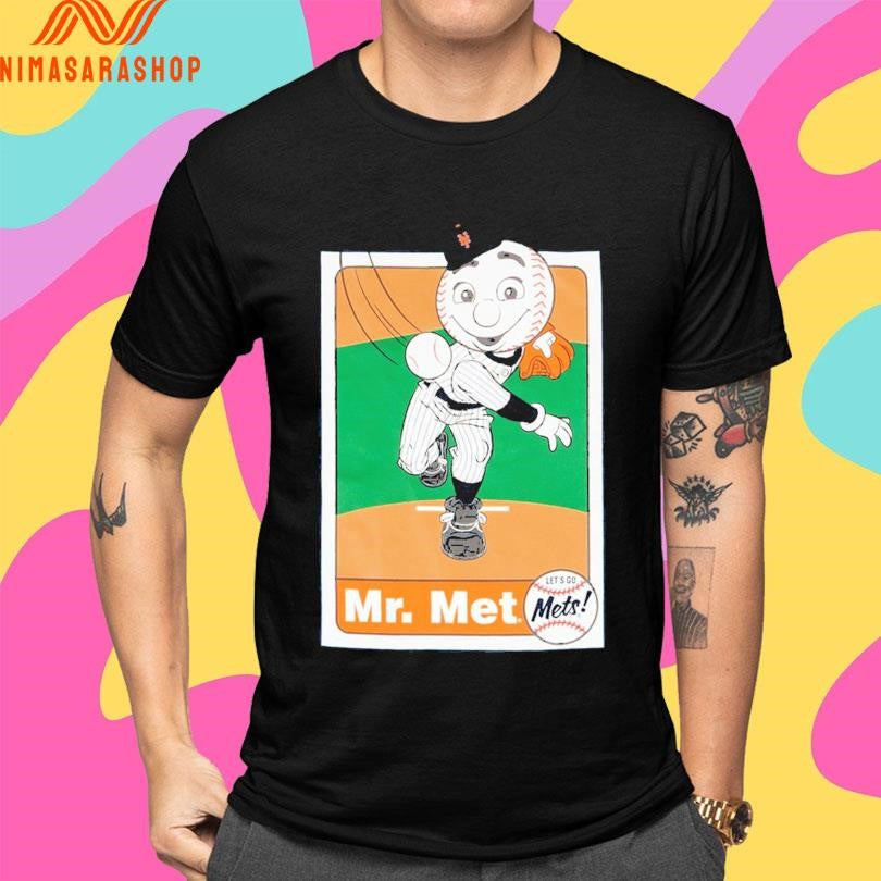 Mascot Baseball Card Mr Met New York Mets Shirts