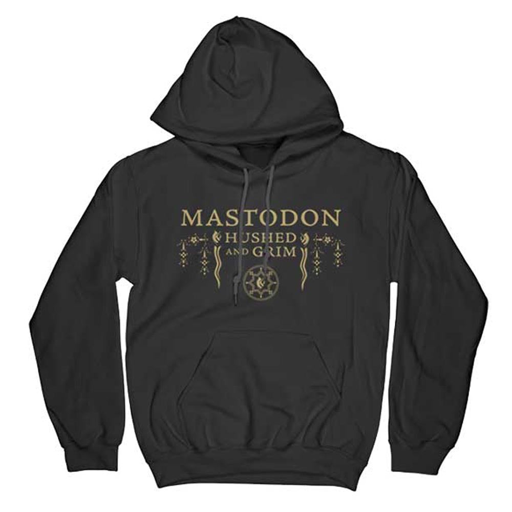 Mastodon Unisex Pullover Hoodie: Hushed & Grim Cover (Back Print)