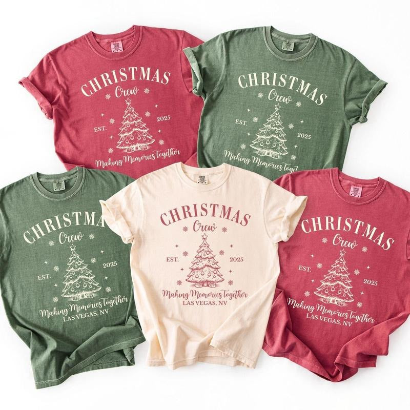 Matching Family Christmas Shirts, Comfort Colors Family Christmas Shirt, Matching Xmas Tees, Custom Christmas Tee,...