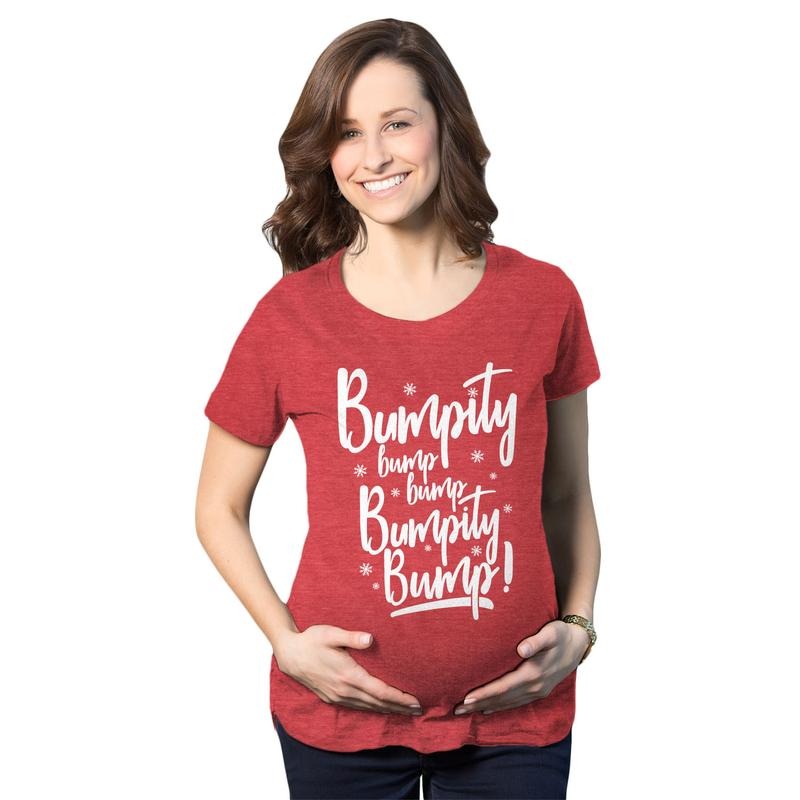 Maternity Bumpity Bump Bump Pregnancy T shirt Funny Christmas Baby Announcement Funny Graphic Maternity Tee Cute...