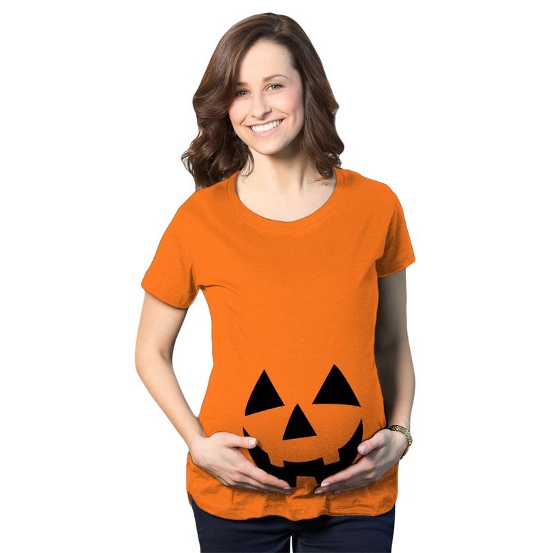 Maternity Happy Jack O Lantern Pregnancy T Shirt Cute Halloween Pumpkin Bump Tee Funny Graphic Maternity Tee Cute...