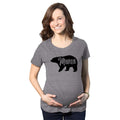 Maternity Mama Bear Funny Pregnancy T shirt Novelty Gift for Mom Mothers Day Funny Graphic Maternity Tee Cute Pregnancy Tees With Plus Sizes Mother's Day Maternity Wear Funny Animal Short Sleeve Funny Dark Grey
