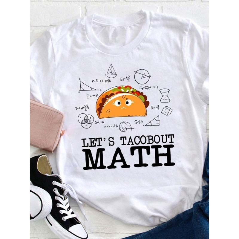 Math Teacher T Shirt, Women'S Casual Round Neck T-Shirt style 02 Hoodie, Sweatshirt | UrbanDripWear.com