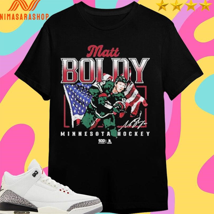 Matt Boldy Minnesota Hockey Usa Flag 2026 Shirts