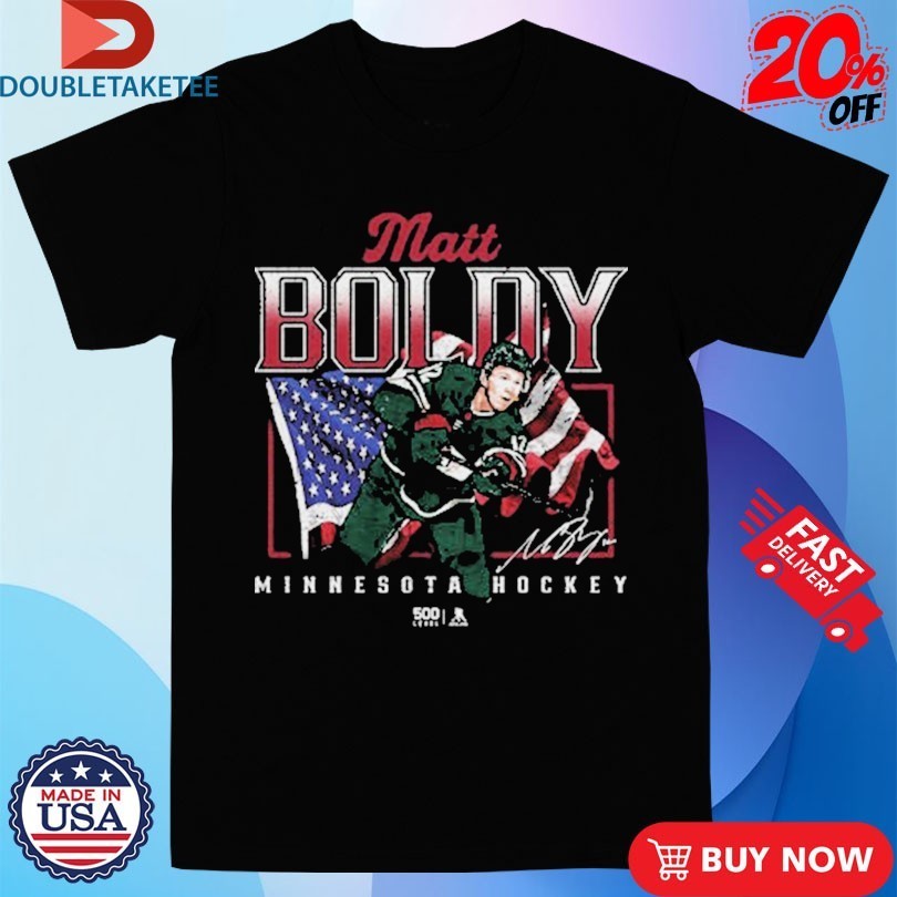 Matt Boldy Minnesota Wild Hockey Usa Flag Signature Shirts