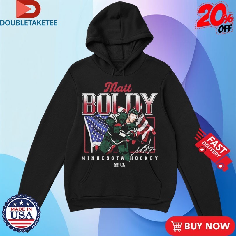Matt Boldy Minnesota Wild Hockey Usa Flag Signature Shirts