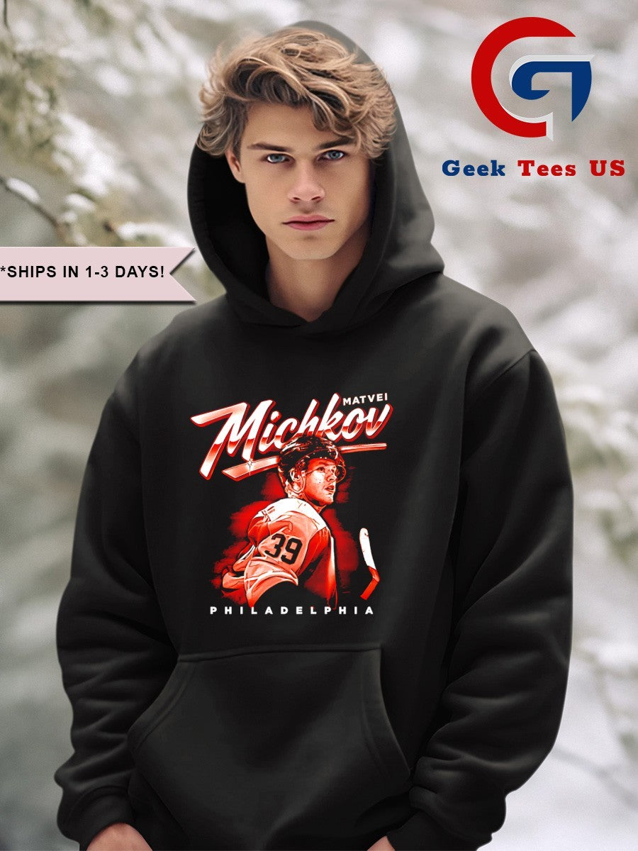 Matvei Michkov Philadelphia Flyers hockey bitmap shirt