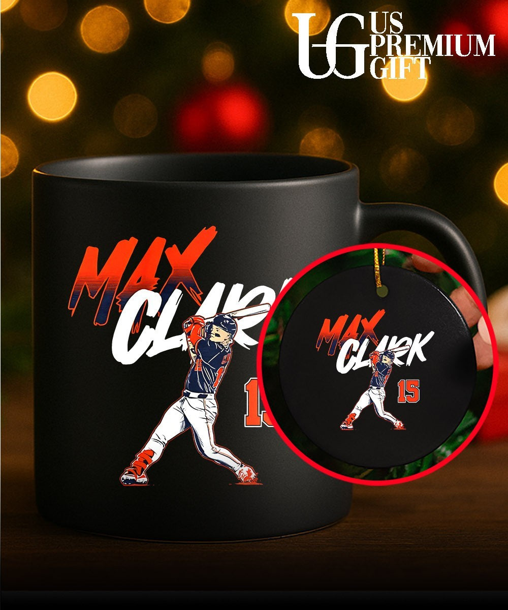 Max Clark Detroit Tigers baseball 15 slugger swing number shirt