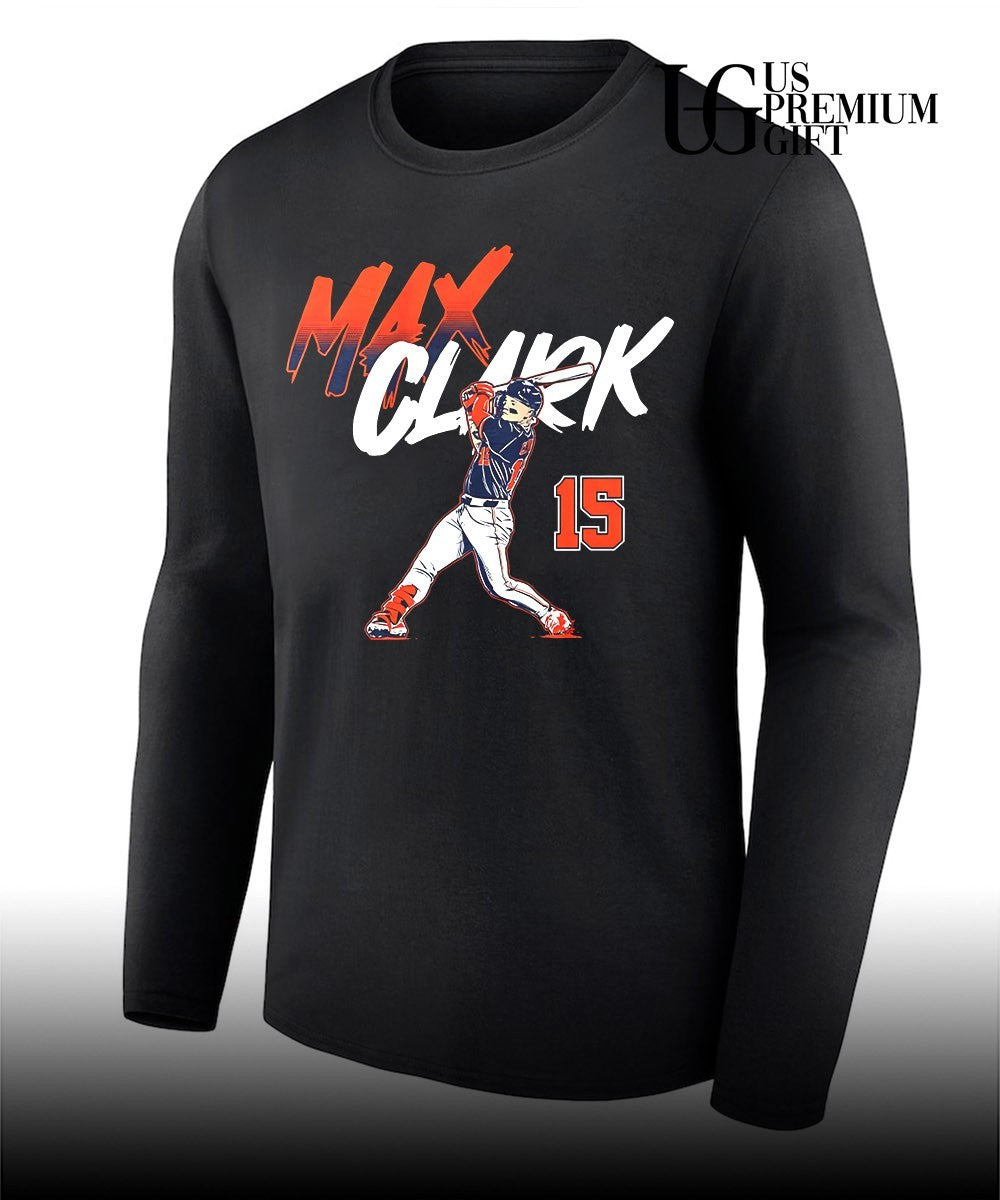 Max Clark Detroit Tigers baseball 15 slugger swing number shirt