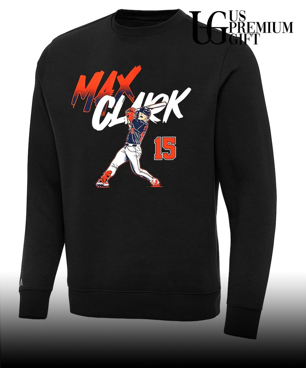 Max Clark Detroit Tigers baseball 15 slugger swing number shirt