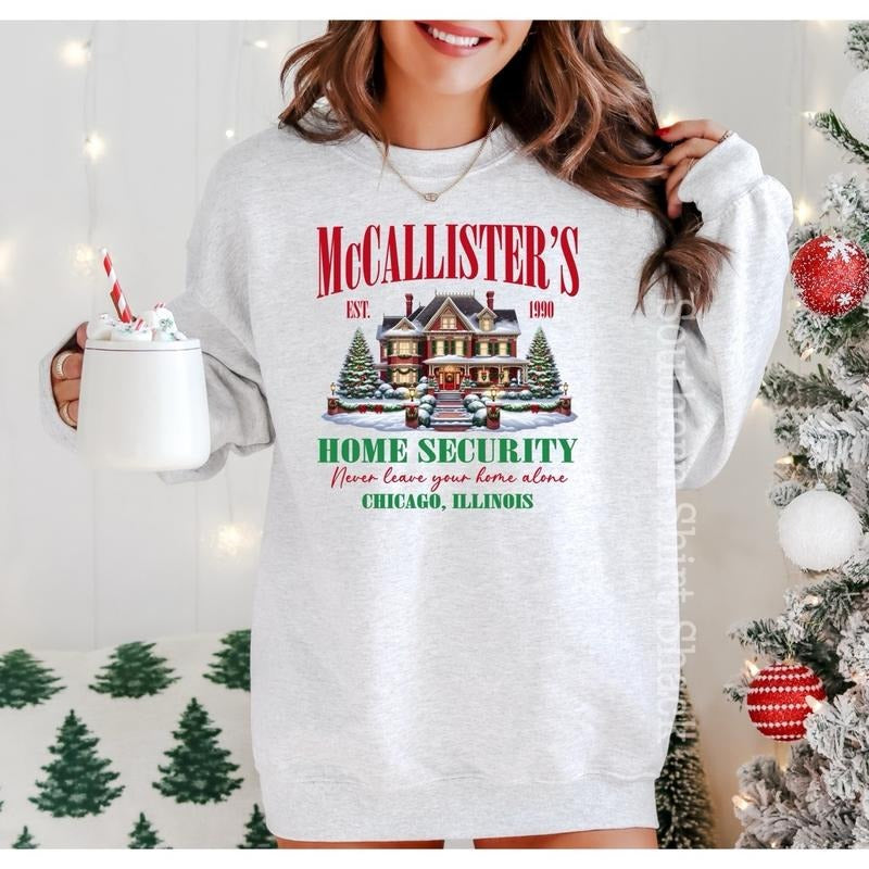 McCallisters Home Security Sweatshirt | Christmas Sweatshirt T-Shirts, Hoodie | UrbanDripWear.com