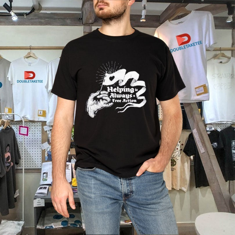 McElroy Helping Is Always A Free Action Hand Flag Shirts