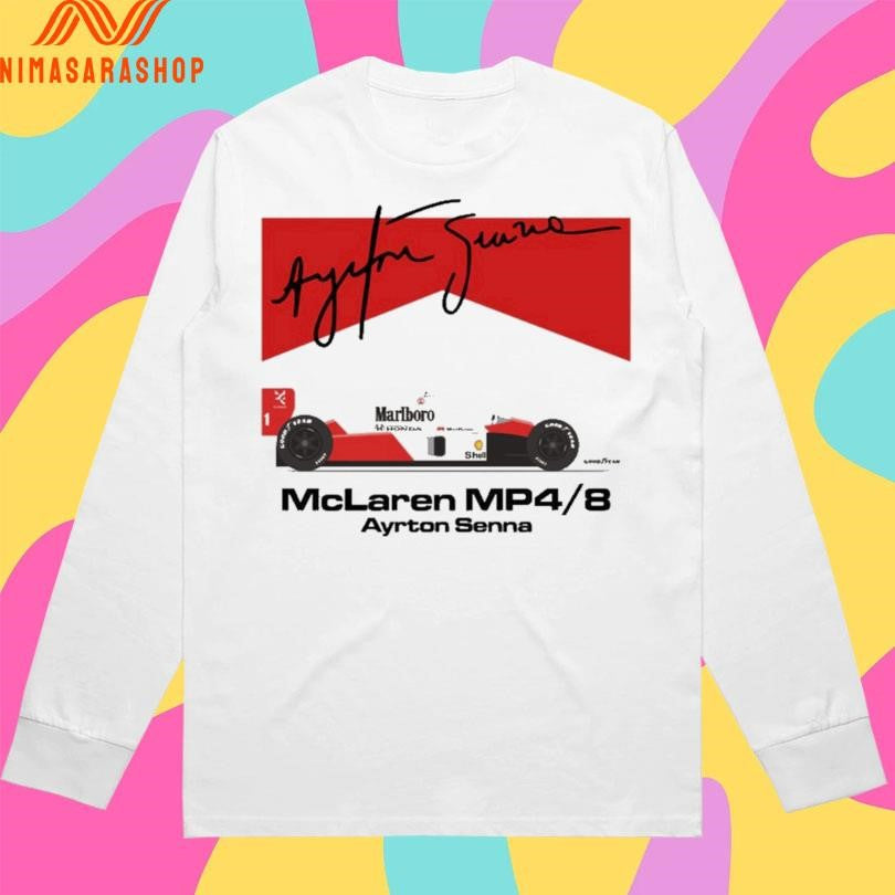 Mclaren Mp4 8 Ayrton Senna Signature Shirts