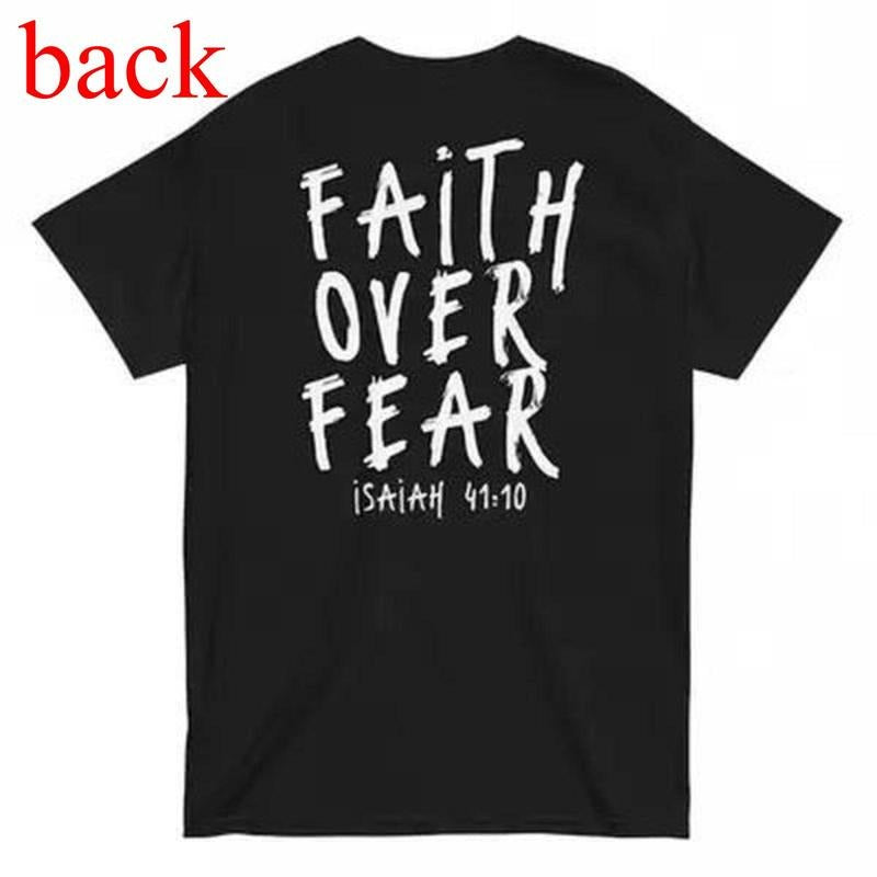 Meaningful Shirt: Faith Over Fear Scripture Tee for Male Believers Hoodie, Sweatshirt | UrbanDripWear.com
