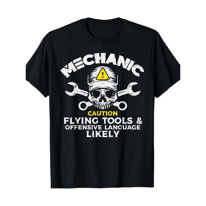 Mechanic Flying Tool wrench Funny Car Car Garage Man Dad T-shirt- 220g made in usa Hoodie, Sweatshirt | UrbanDripWear.com