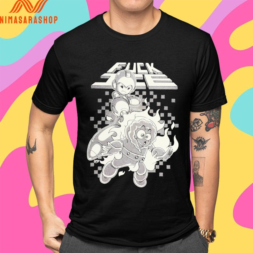 Mega Man Fuck Ice Clay Gram Art Shirts