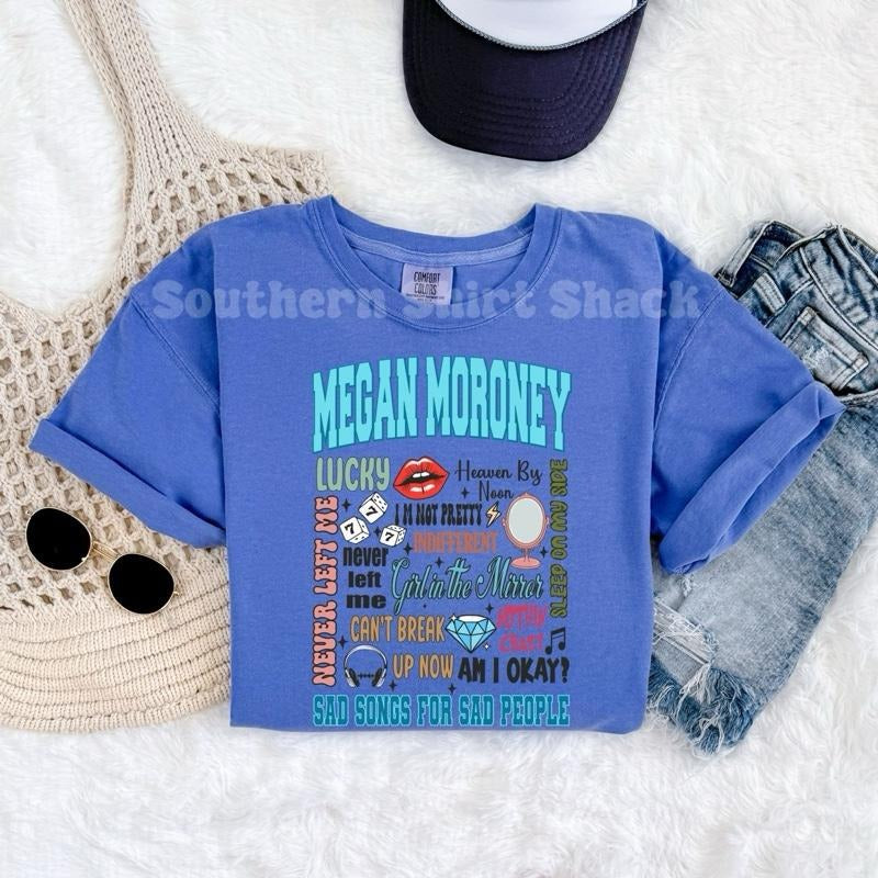 Megan Moroney Collage t shirt  | Flo Blue comfort colors t shirt | Western Country Music T shirt Hoodie, Sweatshirt