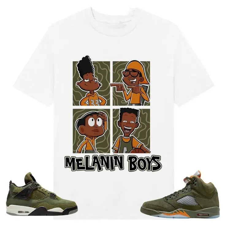 Melanin Boy T-shirt, Shirt match Sneaker Classic Cotton White Color Hoodie, Sweatshirt | UrbanDripWear.com