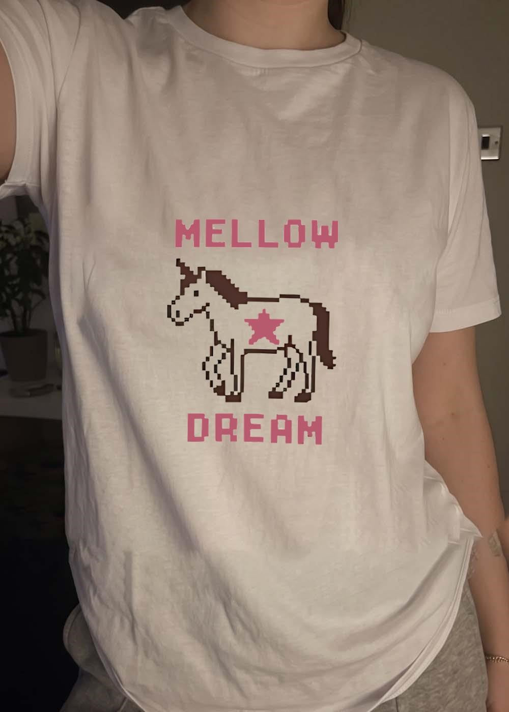 Mellow Dream Unicorn Pixel Art T-Shirt