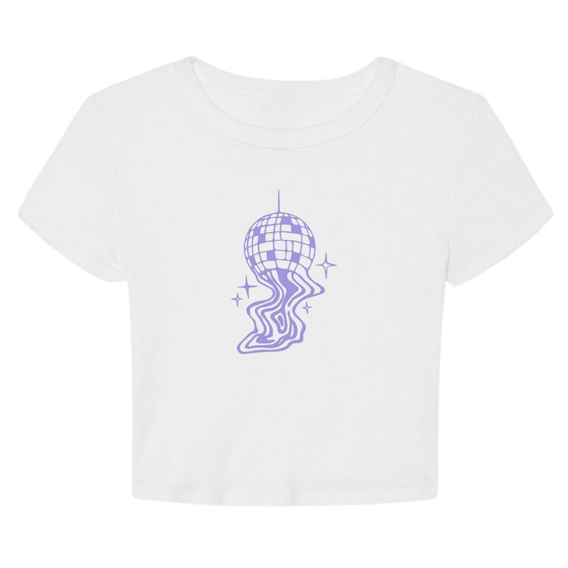 Melting Disco Top, Y2K Graphic T-Shirt, Casual Summer Shirt Hoodie, Sweatshirt | UrbanDripWear.com