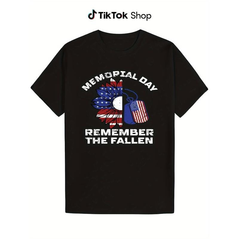 Memorial Day Remember The Fallen Honor Those Who Served Cute Gift T-Shirt Soft & Comfortable Gift for Men, Women, Family...