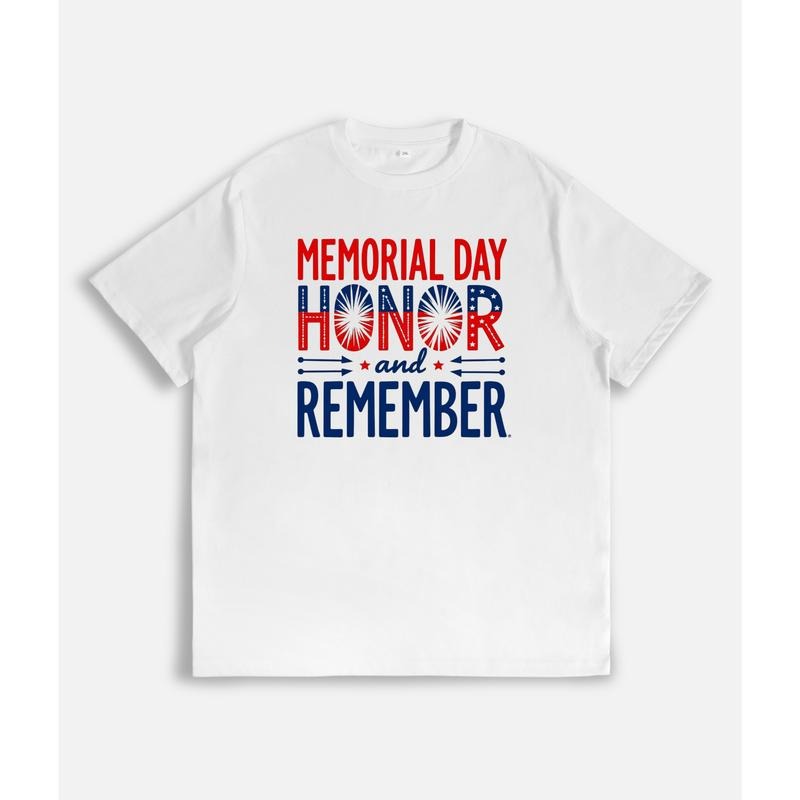 Memorial Day T - Shirt: Commemorating with "Honor and Remember" Message Hoodie, Sweatshirt | UrbanDripWear.com
