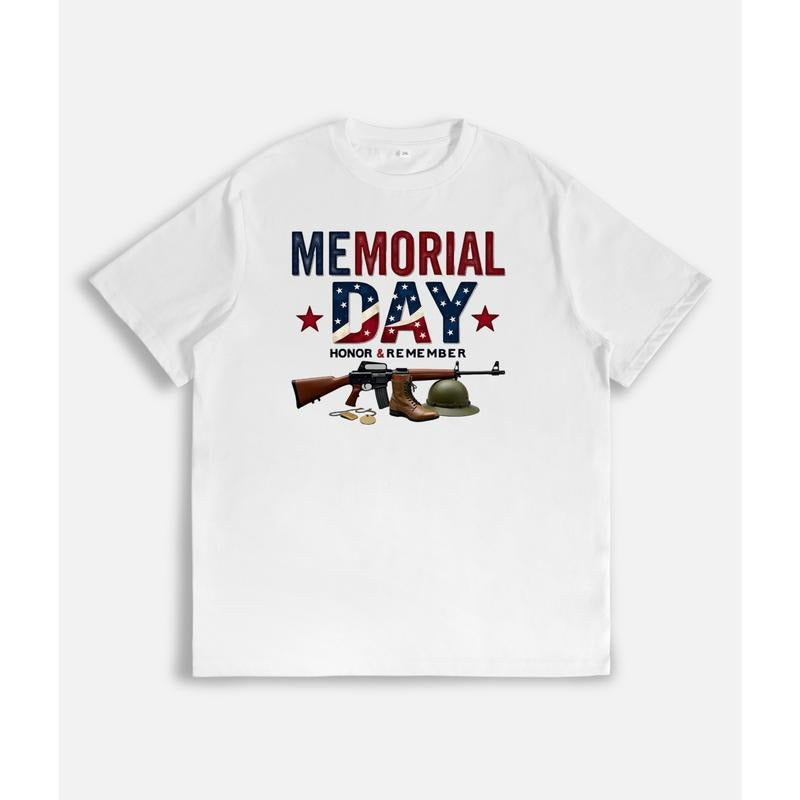 Memorial Day T - Shirt: Paying Tribute with "Honor & Remember" and Military Symbols Hoodie, Sweatshirt | UrbanDripWear.com