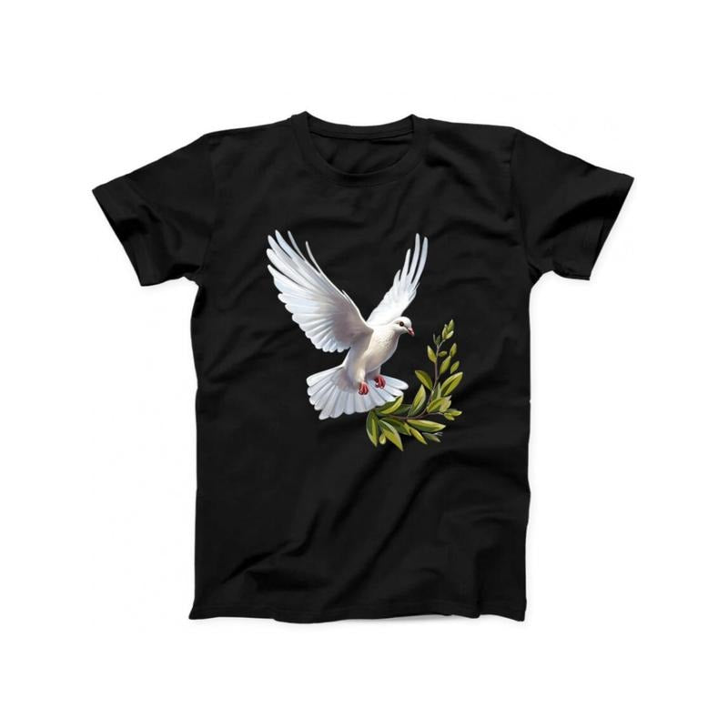 Men & WomenStreet Style Peace Dove Graphic T-Shirt